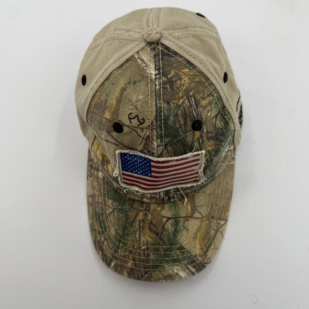 Dri-Duck Baseball Hat Men OSFM Camo Realtree American Flag Lowe's Distressed - Picture 5 of 8
